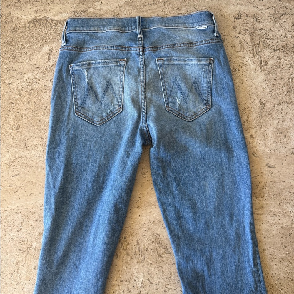MOTHER The Insider Crop Fray Liar Liar Flame Jeans - Picture 6 of 13